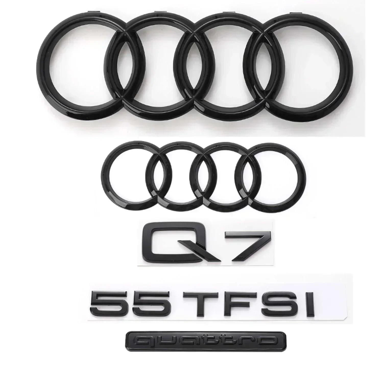 AUDI Q7 2016-2024 4Ring logo ABS Black Car Hood Front Grill Emblem Rear Trunk Badge Sticker Q7 Mark Quarrto TFSI Emblem
AUDI Q7 2016-2024 4Ring logo ABS Black Car Hood Front Grill Emblem Rear Trunk Badge Sticker Q7 Mark Quarrto TFSI Emblem