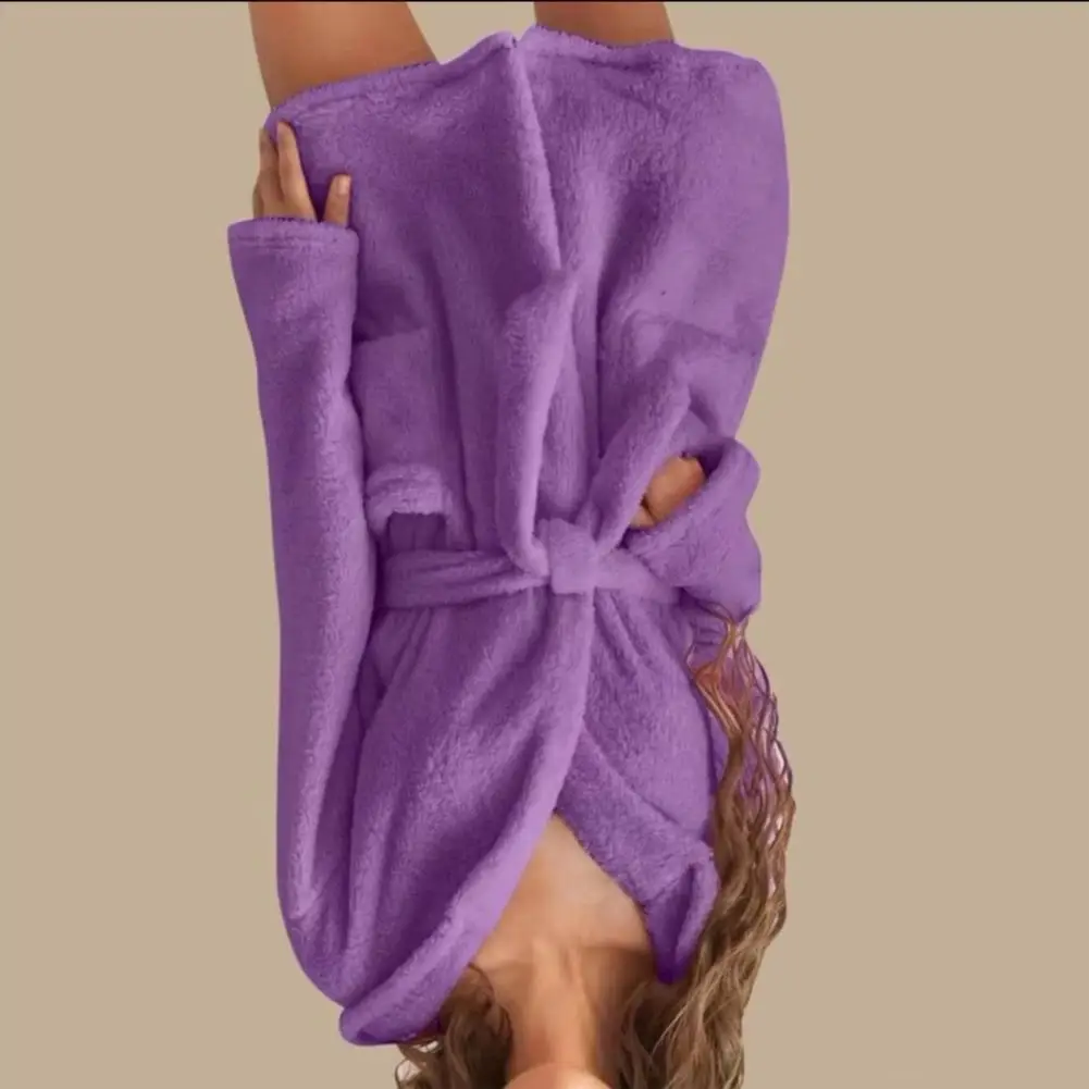 Женская зимняя ночная рубашка из плотного плюша с капюшоном, регулируемым поясом на шнуровке, однотонная, с отличным водопоглощением, для дома, спа, отеля, бани
Женская зимняя ночная рубашка из плотного плюша с капюшоном, регулируемым поясом на шнуровке, однотонная, с отличным водопоглощением, для дома, спа, отеля, бани