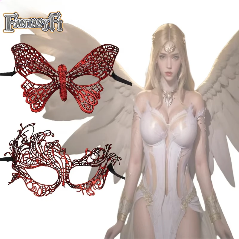 Mysterious Angel Sexy Half Face Lace Party Mask for Halloween Masquerade Cosplay Party Supplies Ladies Anime Eye Mask Red
Mysterious Angel Sexy Half Face Lace Party Mask for Halloween Masquerade Cosplay Party Supplies Ladies Anime Eye Mask Red