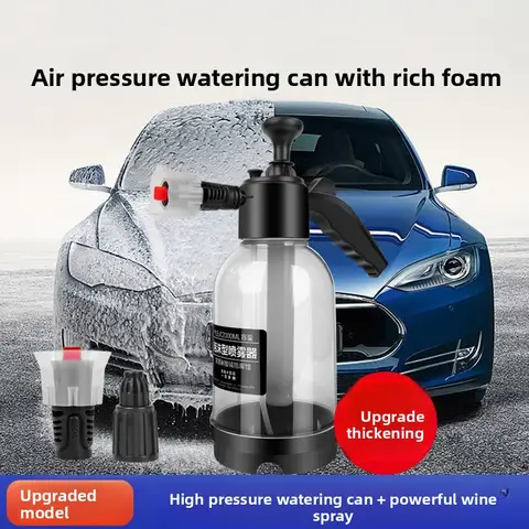 2L Foam Sprayer Car Wash Hand-held Foam Watering Can Air Pressure Sprayer Plastic Disinfection Water Bottle Car Cleaning Tools