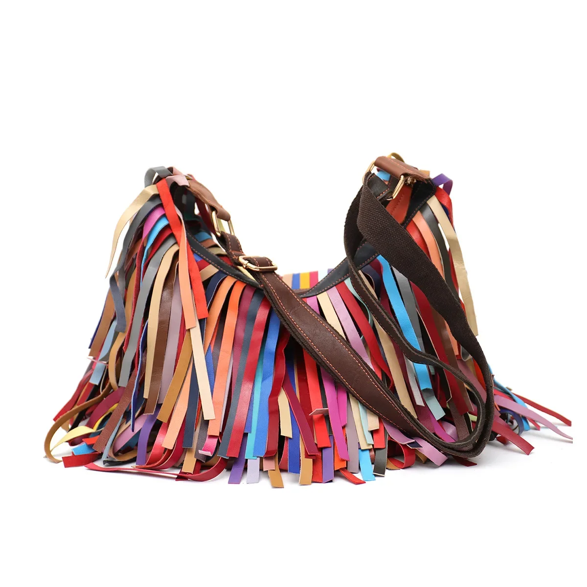 Multicolor Fringe Hobo Bag Boho Ethnic Patchwork Long Tassel Shoulder Crossbody Bag Women Vintage Gypsy Casual Handbag
Multicolor Fringe Hobo Bag Boho Ethnic Patchwork Long Tassel Shoulder Crossbody Bag Women Vintage Gypsy Casual Handbag