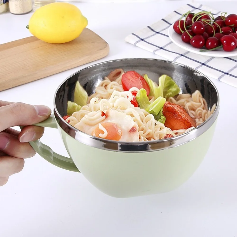 Stainless Steel Instant Noodle Bowl Double-layer Insulation With Lid Handle Rice Bowl Soup Bowls Anti-scald Large Capacity
Stainless Steel Instant Noodle Bowl Double-layer Insulation With Lid Handle Rice Bowl Soup Bowls Anti-scald Large Capacity