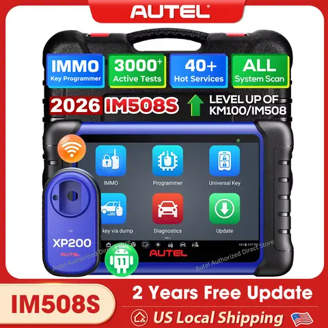 Autel MaxiIM IM508S Key Programmer All-in-one OBD2 Diagnostic Scanner IMMO Key Prgramming Tool 3000+ Active Tests PK KM100 IM508