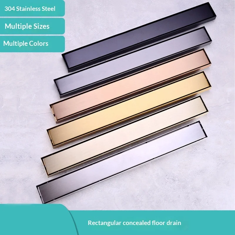 Длинный невидимый сливной трап из нержавеющей стали хромированного цвета для ванной комнаты и душевой, с функцией дезодорации и предотвращения засоров.
Длинный невидимый сливной трап из нержавеющей стали хромированного цвета для ванной комнаты и душевой, с функцией дезодорации и предотвращения засоров.