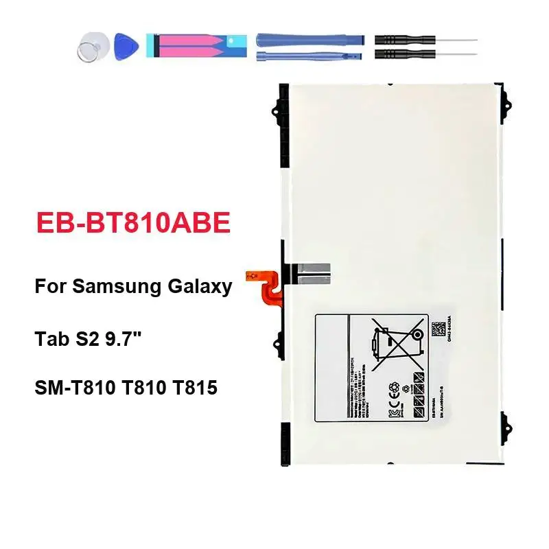 Tablet Battery for Samsung Galaxy Tab S2 9.7 T815C SM T813 T815 T819 T817 T819C SM-T815 SM-T810 SM-T817A EB-BT810ABE Batteries
Tablet Battery for Samsung Galaxy Tab S2 9.7 T815C SM T813 T815 T819 T817 T819C SM-T815 SM-T810 SM-T817A EB-BT810ABE Batteries