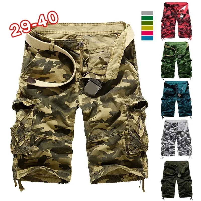 Men's Fashion Summer Camouflage Loose Cargo Shorts Men Multi-pocket Military Short Pants Homme Camo Pants(No Belt)
Men's Fashion Summer Camouflage Loose Cargo Shorts Men Multi-pocket Military Short Pants Homme Camo Pants(No Belt)