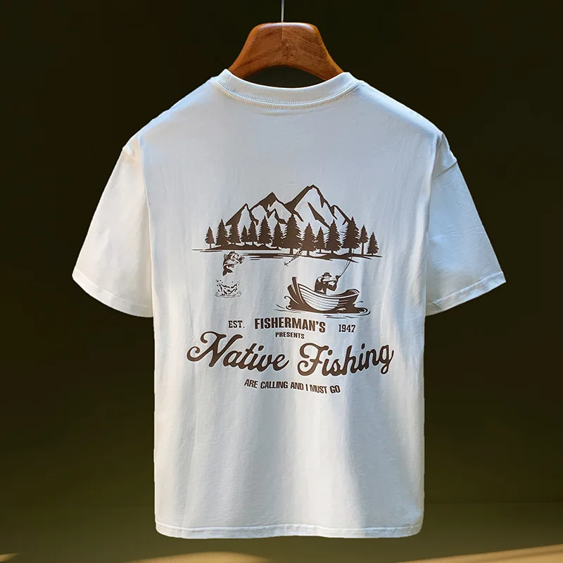 T-shirt men's 2025 summer trend new retro printed loose thin breathable elastic short sleeved top
T-shirt men's 2025 summer trend new retro printed loose thin breathable elastic short sleeved top