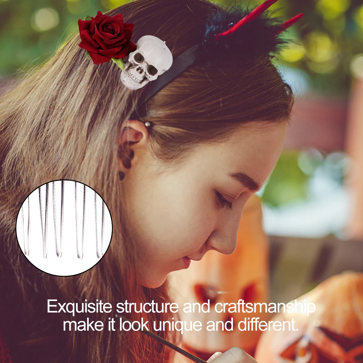 Stylish Skull Hair Clips Hairpin Halloween Party Resin Women Barrettes Decorative Combs Costume Accessories Navy LED
Stylish Skull Hair Clips Hairpin Halloween Party Resin Women Barrettes Decorative Combs Costume Accessories Navy LED