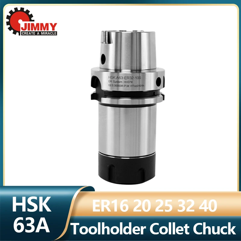 JIMMY HSK63A ER16 ER20 ER25 ER32 ER40 Collet Chuck Tool Holders 80L 100L 120L 150L 200L CNC Milling Cutter Holder
JIMMY HSK63A ER16 ER20 ER25 ER32 ER40 Collet Chuck Tool Holders 80L 100L 120L 150L 200L CNC Milling Cutter Holder
