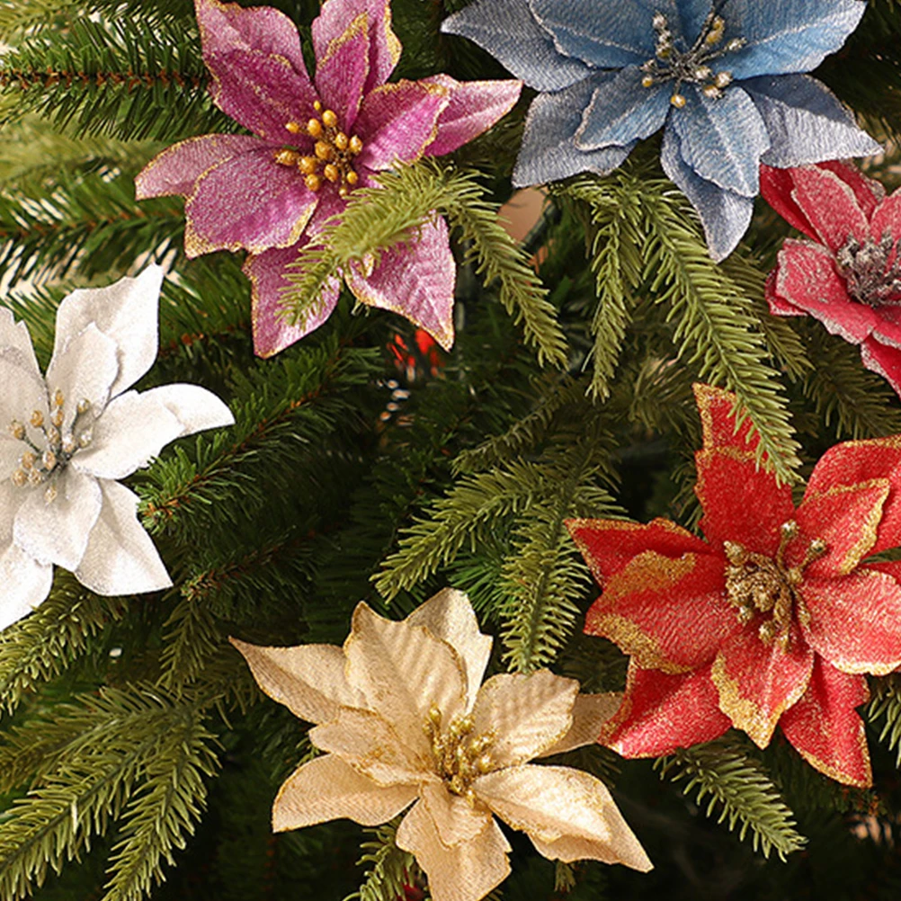 5Pcs Christmas Glitter Flowers Golden Artificial Cloth Floral Xmas Tree Accessories Festive Wreath Ornament Indoor Outdoor Use
5Pcs Christmas Glitter Flowers Golden Artificial Cloth Floral Xmas Tree Accessories Festive Wreath Ornament Indoor Outdoor Use