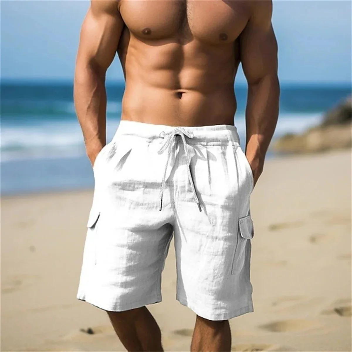Men's Casual Beach Shorts Quick Dry Drawstring Elastic Waist Loose Fit Board Shorts with Pockets Summer Streetwear Gym Shorts
Men's Casual Beach Shorts Quick Dry Drawstring Elastic Waist Loose Fit Board Shorts with Pockets Summer Streetwear Gym Shorts