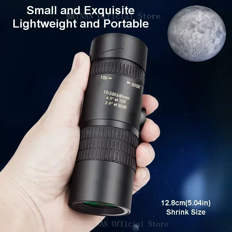 Powerful Binoculars Long Range Professional 10-300X Monocular Telescope HD High Quality BAK4-Prisms Portable for Camping
Powerful Binoculars Long Range Professional 10-300X Monocular Telescope HD High Quality BAK4-Prisms Portable for Camping
