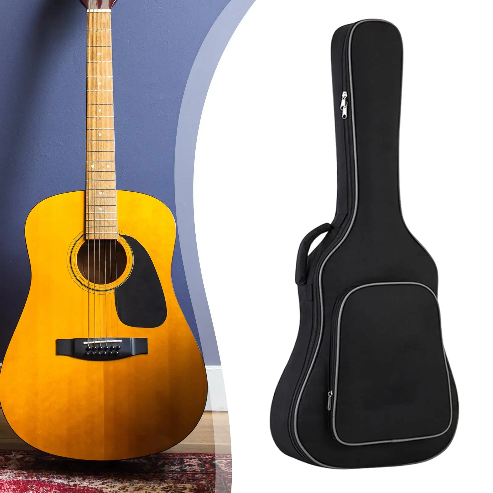 Guitar Gig Bag with Front Pocket Storage Bag Protection Waterproof Travel Portable with Handle Wear Resistant Case 40-41 inch
Guitar Gig Bag with Front Pocket Storage Bag Protection Waterproof Travel Portable with Handle Wear Resistant Case 40-41 inch