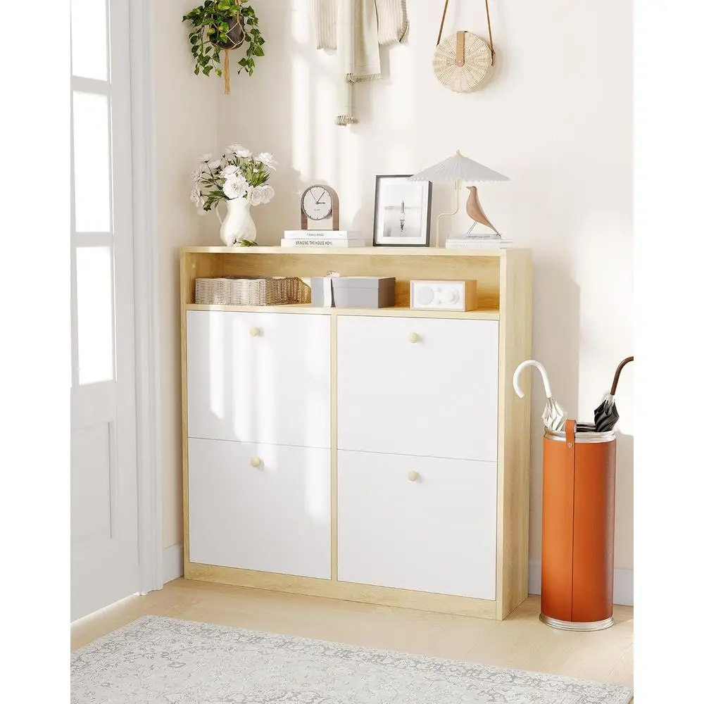4-Door Wooden Shoe Storage Cabinet, Space-Saving Organizer for Entryway or Bedroom
4-Door Wooden Shoe Storage Cabinet, Space-Saving Organizer for Entryway or Bedroom