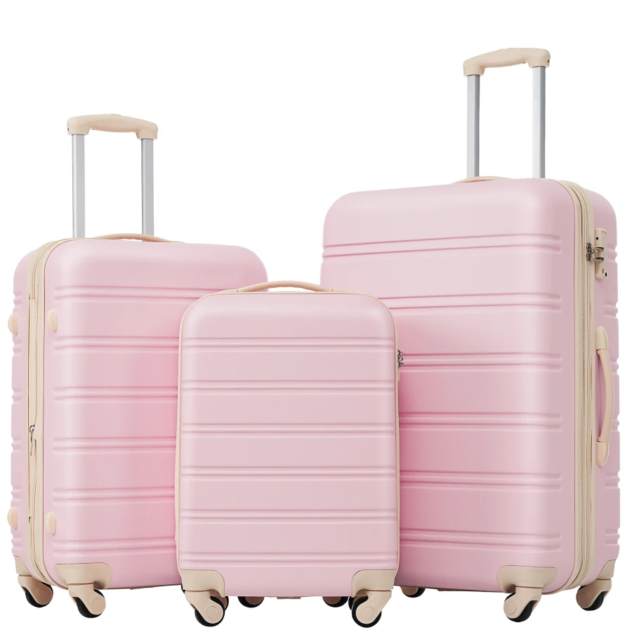 3 Piece Luggage Set Hardside Spinner Suitcase with TSA Lock for Travel, Polycarbonate, Black, Lightweight and Durable
3 Piece Luggage Set Hardside Spinner Suitcase with TSA Lock for Travel, Polycarbonate, Black, Lightweight and Durable