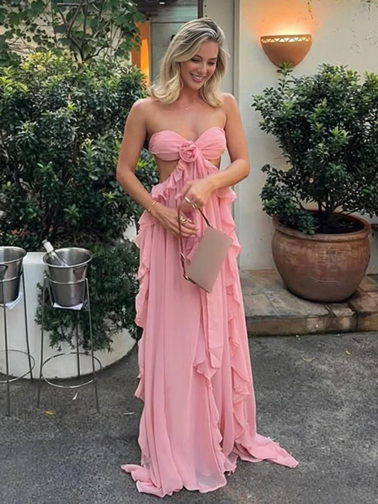 Women Elegant Ruffle Bikini Maxi Dress 3d Flower Solid Backless Off Shoulder Patchwork High Waist Robe Summer Lady Beach Vestido
Women Elegant Ruffle Bikini Maxi Dress 3d Flower Solid Backless Off Shoulder Patchwork High Waist Robe Summer Lady Beach Vestido