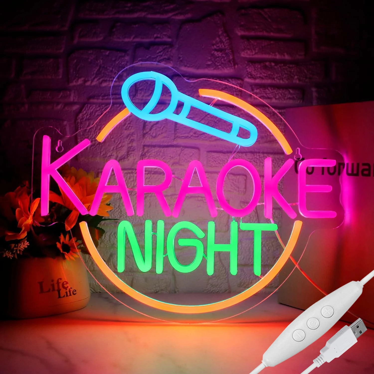 Karaoke Night Neon Sign Karaoke Bar Neon Light Signs for Wall Decor USB Powered Led Night Light for Pub Karaoke Party Birthday
Karaoke Night Neon Sign Karaoke Bar Neon Light Signs for Wall Decor USB Powered Led Night Light for Pub Karaoke Party Birthday