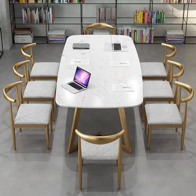 Modern Simple Marble Conference Table Studio Multi-person Negotiation Table and Chair Combination Office Iron Art Computer Table
Modern Simple Marble Conference Table Studio Multi-person Negotiation Table and Chair Combination Office Iron Art Computer Table