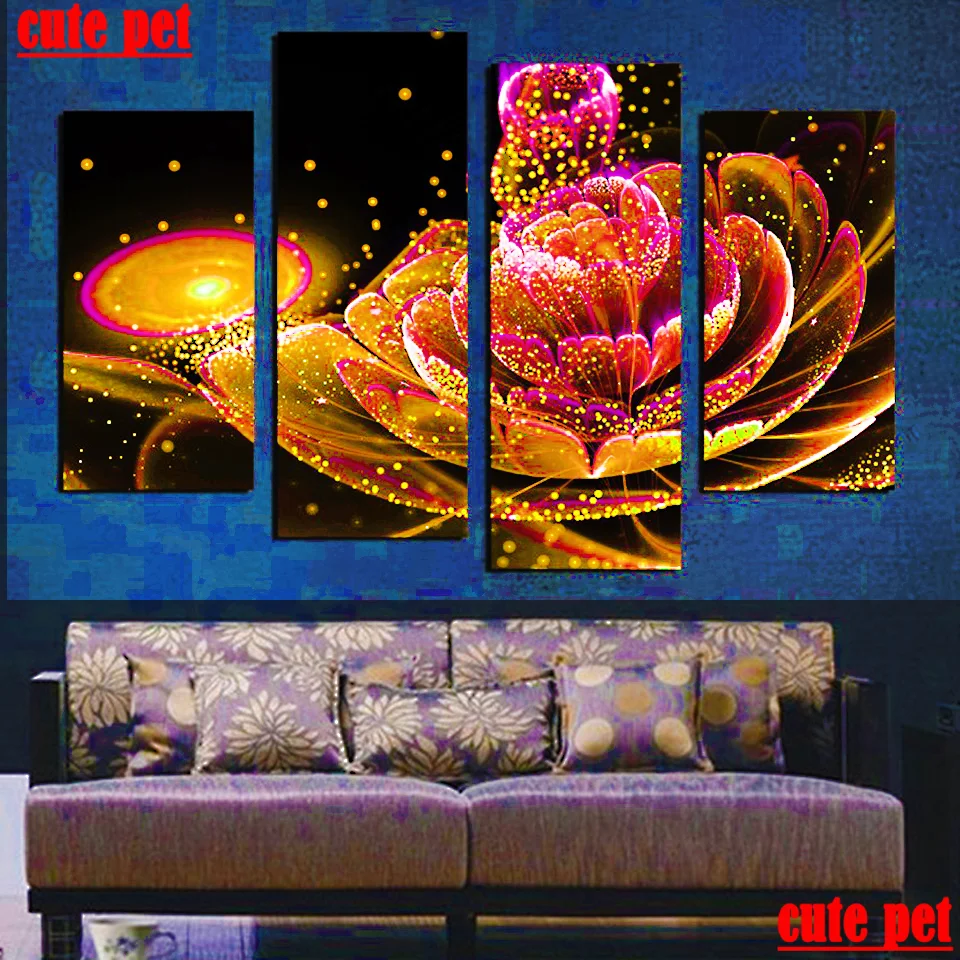 4PCS Full Square Round Drill Fantasy flower 5D puzzle DIY Diamond Painting Embroidery Cross Stitch 5D Rhinestone Decor Painting
4PCS Full Square Round Drill Fantasy flower 5D puzzle DIY Diamond Painting Embroidery Cross Stitch 5D Rhinestone Decor Painting