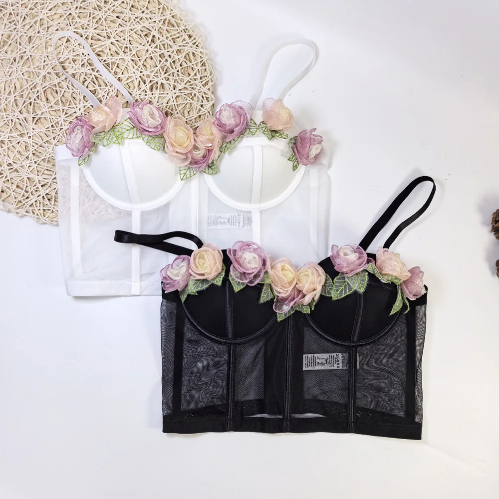 Women Sexy Fashion Crop Top Diamond Flower Strapless Vest Bustier Bra Night Club Party Tank Top Female Ropa De Mujer
Women Sexy Fashion Crop Top Diamond Flower Strapless Vest Bustier Bra Night Club Party Tank Top Female Ropa De Mujer