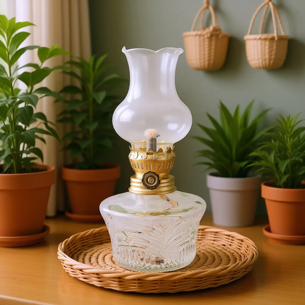 Vintage Glass Lamp Retro Transparent Glass Shade Indoor Decorative Oil Lantern for Home Bedroom Living Room Camping
Vintage Glass Lamp Retro Transparent Glass Shade Indoor Decorative Oil Lantern for Home Bedroom Living Room Camping
