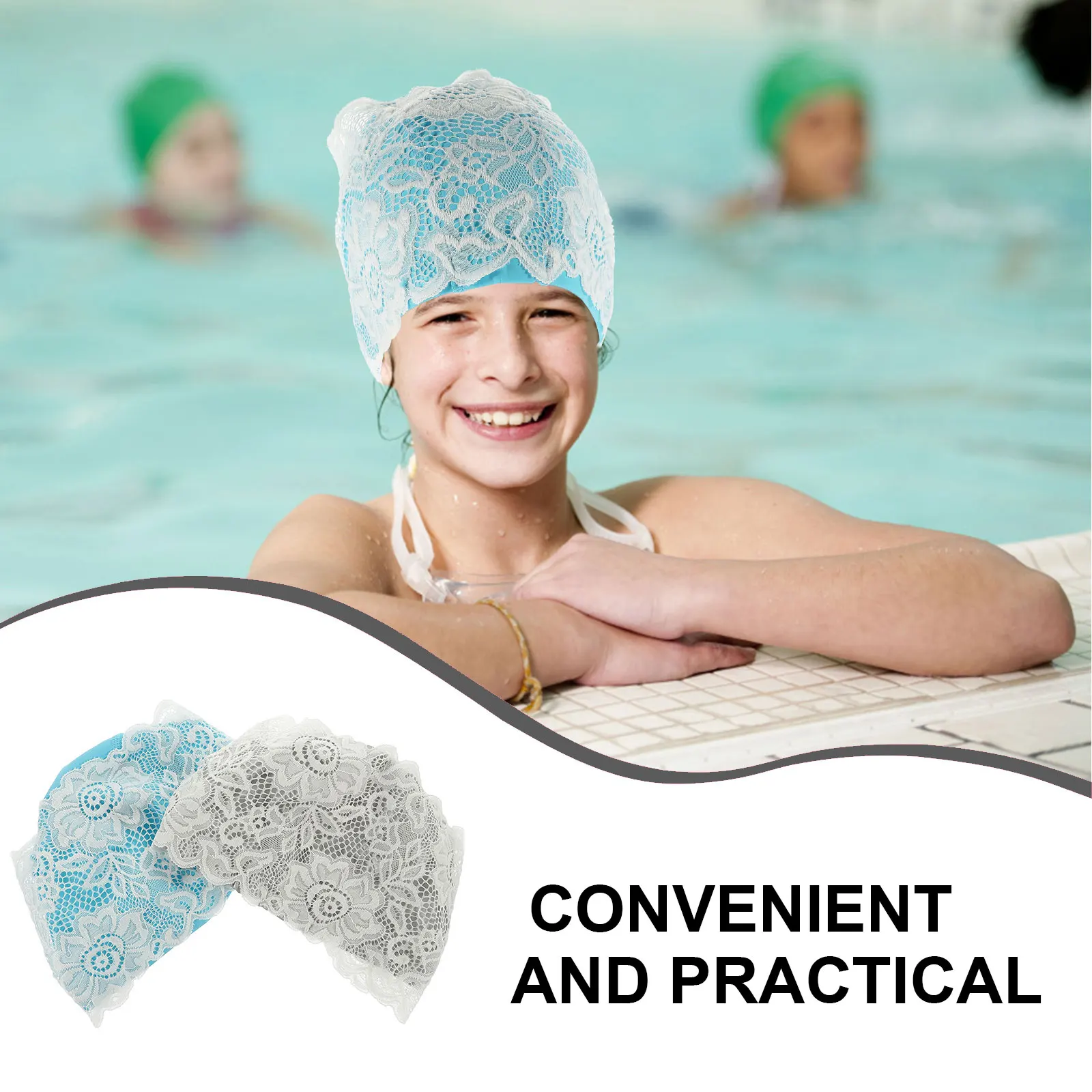 Ladies Waterproof Swimming Cap Bathing Hats Swim Hat for Women Girls Elastic Durable PU Lace Protect Hair Lightweight
Ladies Waterproof Swimming Cap Bathing Hats Swim Hat for Women Girls Elastic Durable PU Lace Protect Hair Lightweight