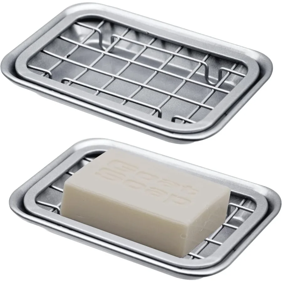 Металлический поднос для мыльницы для кухни и ванной комнаты, состоящий из 2 предметов, поднос для мыльницы с бежевой сеткой и держателем для кухонной раковины, столешницы для столешниц
Металлический поднос для мыльницы для кухни и ванной комнаты, состоящий из 2 предметов, поднос для мыльницы с бежевой сеткой и держателем для кухонной раковины, столешницы для столешниц