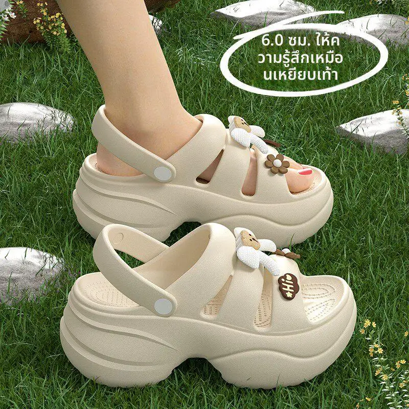 Ladies Soft Bottom Anti-Slip Sandals New Hole Hole Shoes Thick Heel Heightening Summer EVA Covered Head Two-Way Beach Shoes
Ladies Soft Bottom Anti-Slip Sandals New Hole Hole Shoes Thick Heel Heightening Summer EVA Covered Head Two-Way Beach Shoes