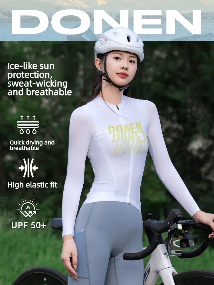 Donen Women's Long-Sleeve Cycling Jersey with YKK Zipper, Sun Protection, Breathable,Quick-Dry Windproof, Outdoor Road Bike Tops
Donen Women's Long-Sleeve Cycling Jersey with YKK Zipper, Sun Protection, Breathable,Quick-Dry Windproof, Outdoor Road Bike Tops