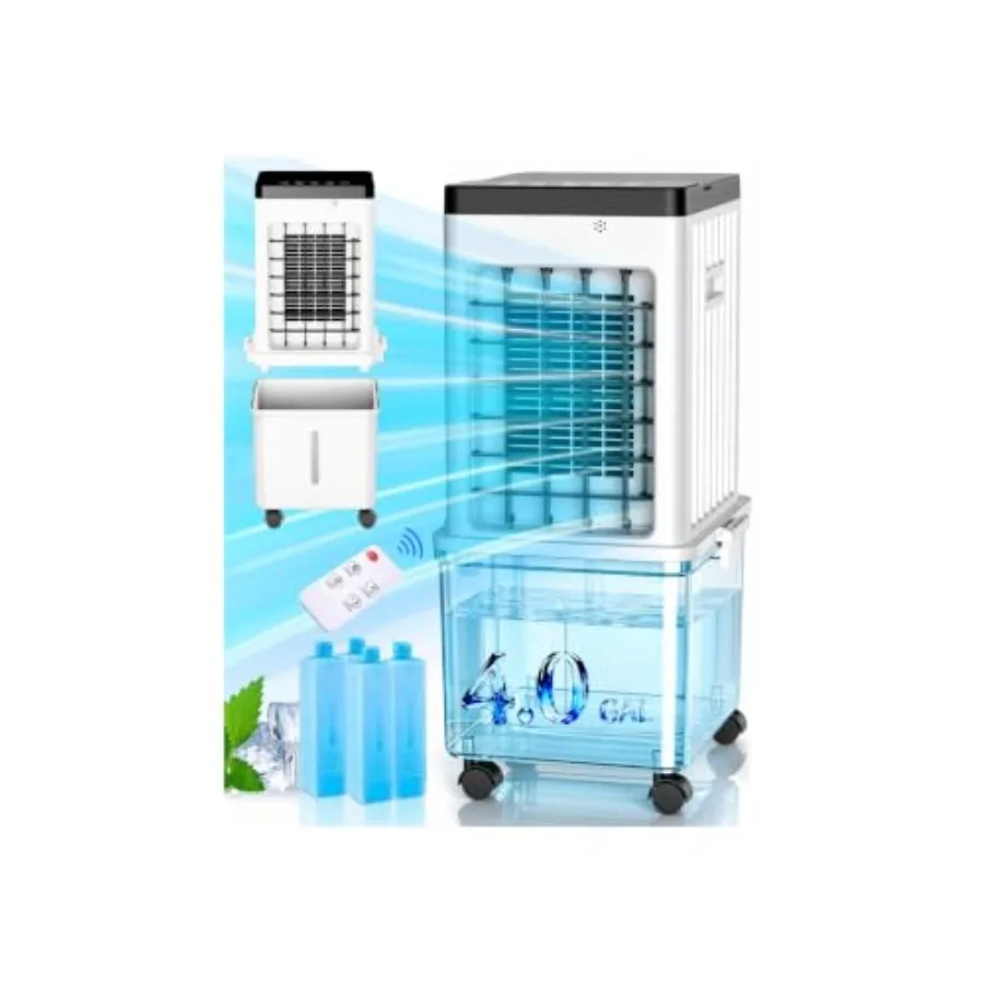 Portable Air Conditioners, 4.0 Gal Evaporative Cooling Fans that Blow Cold Air, 4in1 Portable AC Unit, Swamp Cooler w/Timer Rem
Portable Air Conditioners, 4.0 Gal Evaporative Cooling Fans that Blow Cold Air, 4in1 Portable AC Unit, Swamp Cooler w/Timer Rem