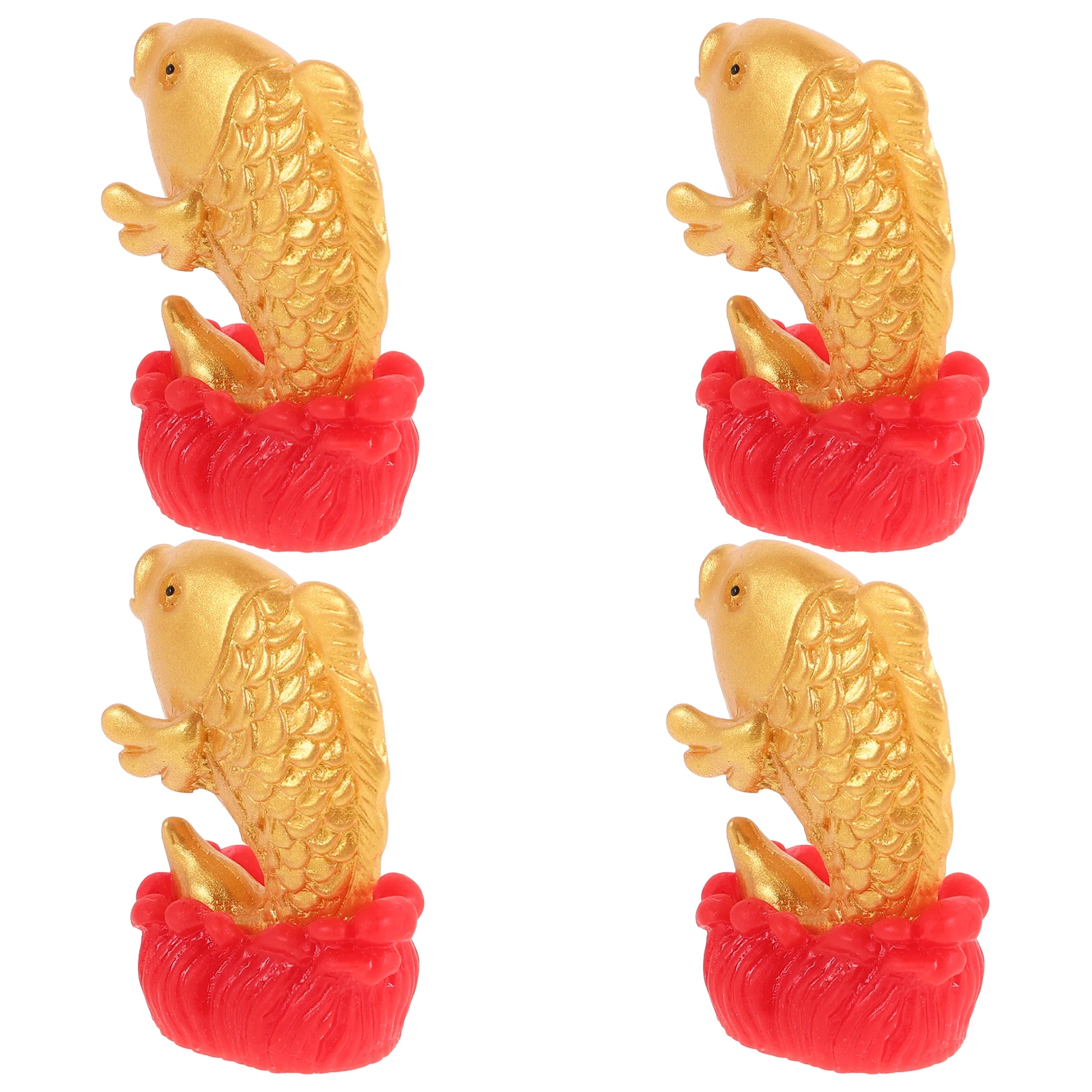 4 Pcs Wealth Decoration Ornaments Diy Terrarium Crafts Koi Fish Resin Figurines Home Statue Fishing Statues 
4 Pcs Wealth Decoration Ornaments Diy Terrarium Crafts Koi Fish Resin Figurines Home Statue Fishing Statues