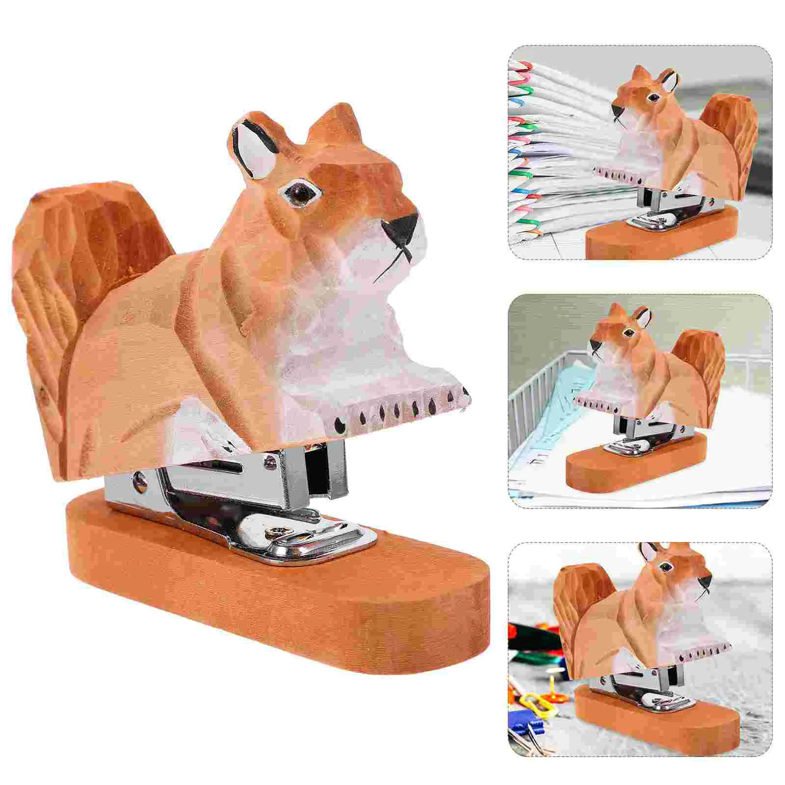 Decorative Stapler Paper Stapling Tool Mini Wood Animal Ornament Squirrel Booklet
Decorative Stapler Paper Stapling Tool Mini Wood Animal Ornament Squirrel Booklet