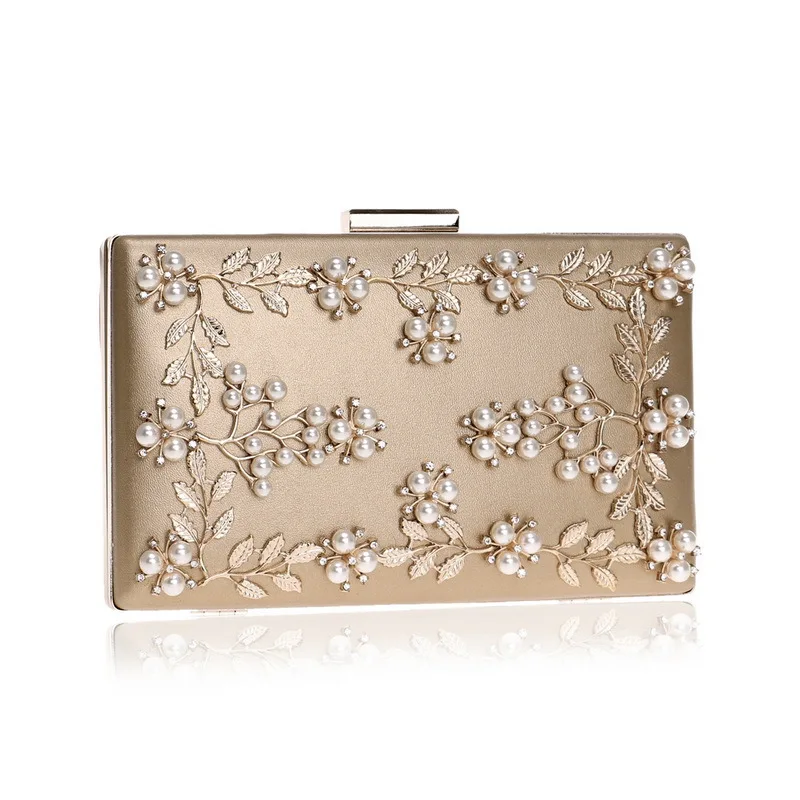 Gold Evening Bag Fashion Pearl Beaded Leaf Metal Clutches Purse for Wedding Party Bridal Bag Chain Shoulder Shoulder Bag
Gold Evening Bag Fashion Pearl Beaded Leaf Metal Clutches Purse for Wedding Party Bridal Bag Chain Shoulder Shoulder Bag