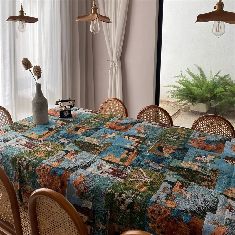 Vintage oil painting style Van Gogh starry sky tablecloth atmosphere study dining table coffee table decorative cover cloth
Vintage oil painting style Van Gogh starry sky tablecloth atmosphere study dining table coffee table decorative cover cloth