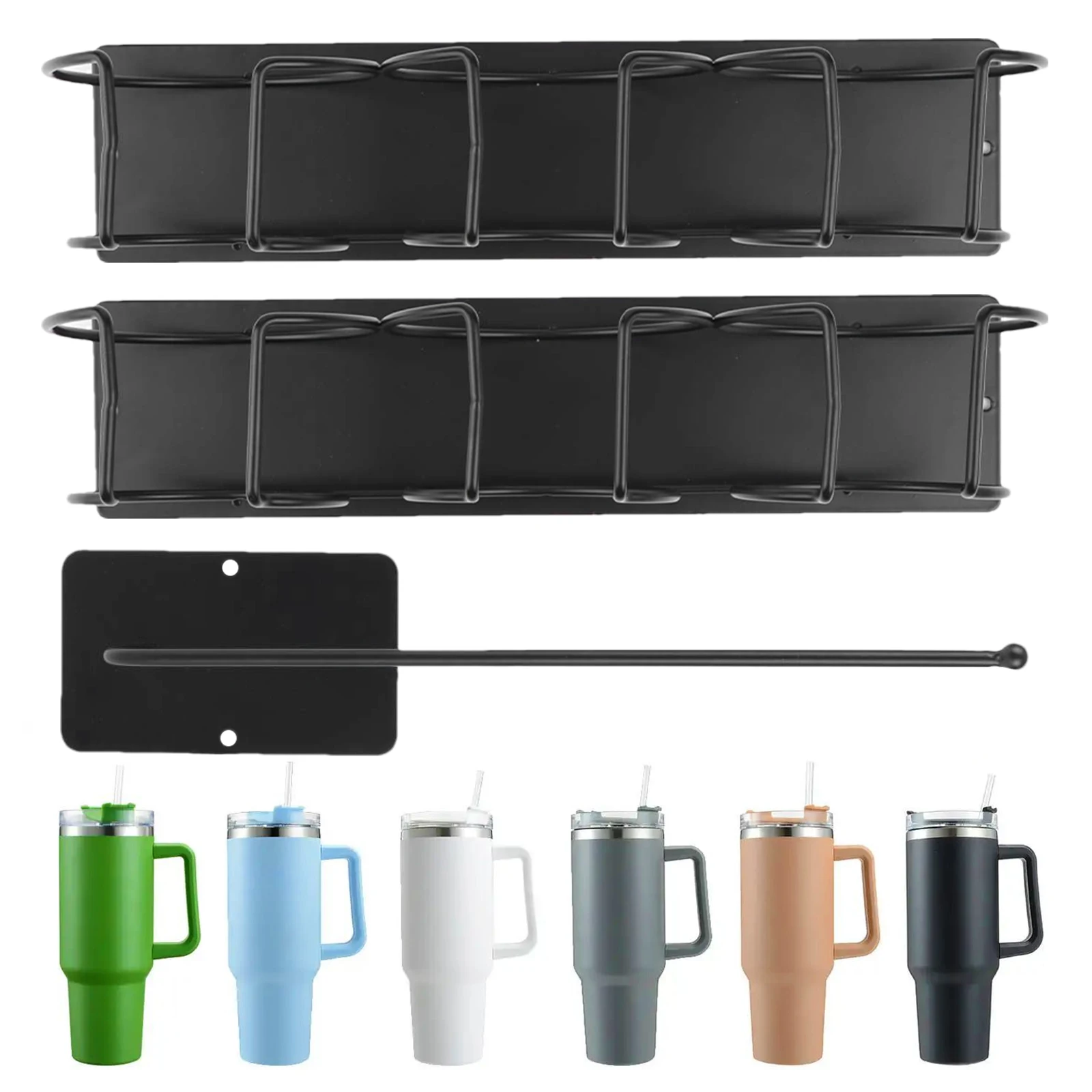 Magnetic Cup Holder Water Bottle Organizer Holder Holds 3 Cups Cup Storage Rack Tumbler Organizer Cup Accessories 
Magnetic Cup Holder Water Bottle Organizer Holder Holds 3 Cups Cup Storage Rack Tumbler Organizer Cup Accessories