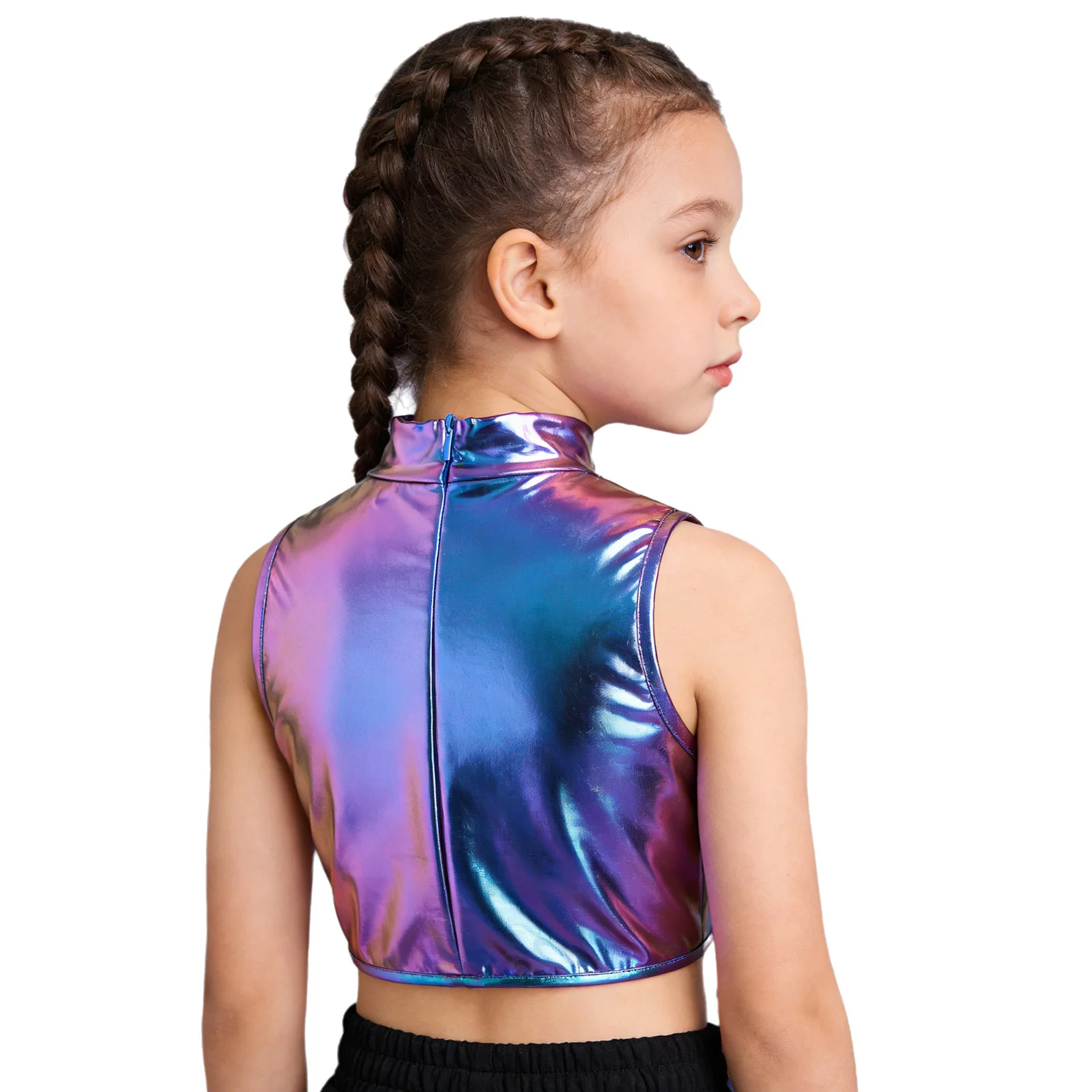 Kids Girls Metallic Jazz Hip Hop Dance Crop Top Vest Sleeveless Ruffles Shiny Sequins Tank Tops Disco Party Streetwear Dancewear
Kids Girls Metallic Jazz Hip Hop Dance Crop Top Vest Sleeveless Ruffles Shiny Sequins Tank Tops Disco Party Streetwear Dancewear