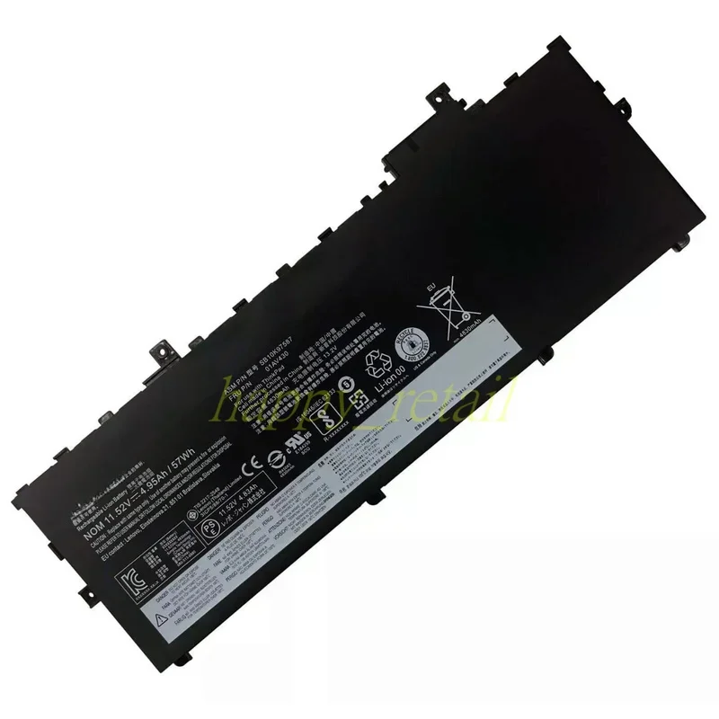 Оригинальный OEM аккумулятор 57 Втч 01AV430 для Lenovo ThinkPad X1 Carbon 5-го поколения / 6-го поколения
Оригинальный OEM аккумулятор 57 Втч 01AV430 для Lenovo ThinkPad X1 Carbon 5-го поколения / 6-го поколения