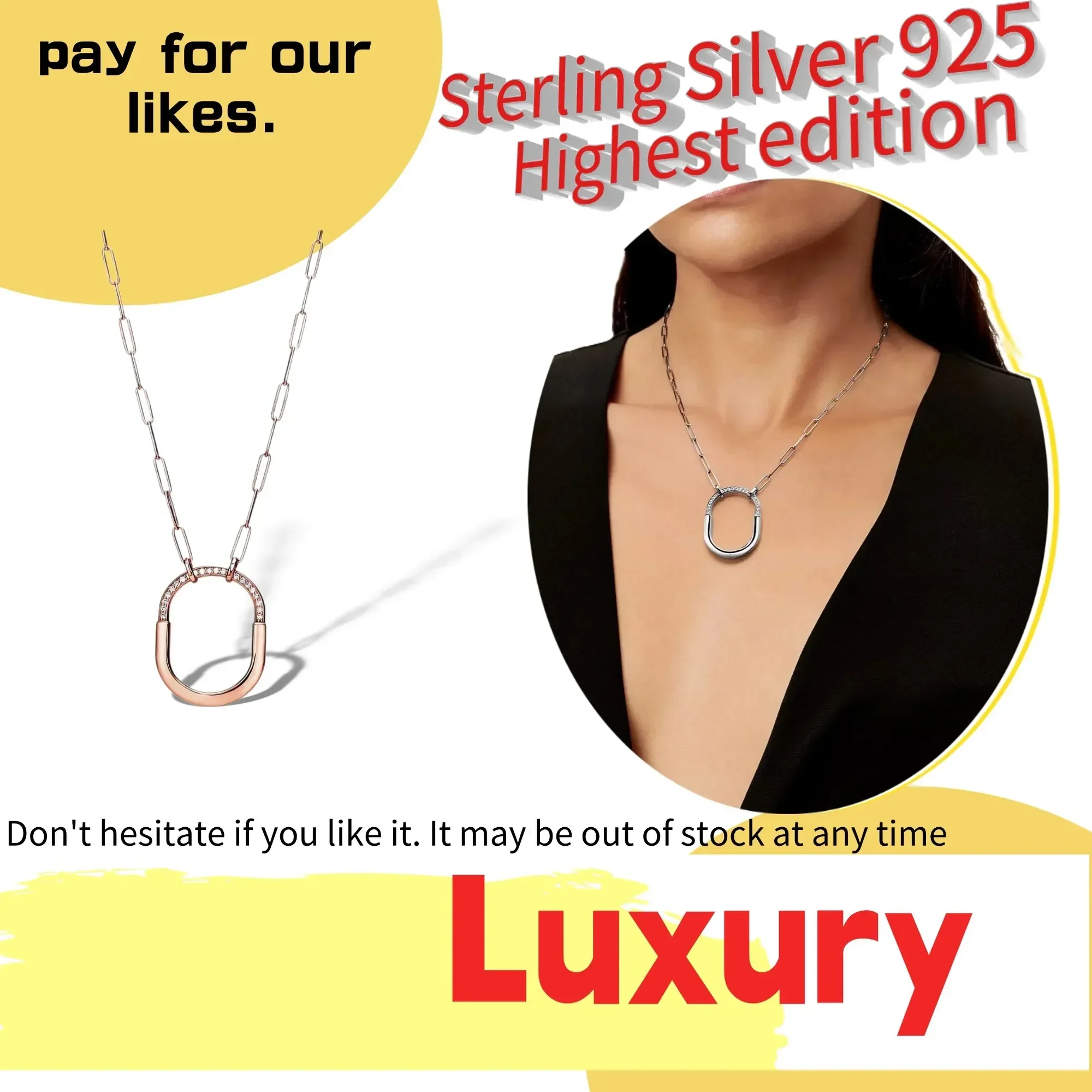 2025 New Arrival: S925 Sterling Silver American Brand Lock Necklace - Zircon Chain, Exquisite Design, Perfect for Daily Wear
2025 New Arrival: S925 Sterling Silver American Brand Lock Necklace - Zircon Chain, Exquisite Design, Perfect for Daily Wear