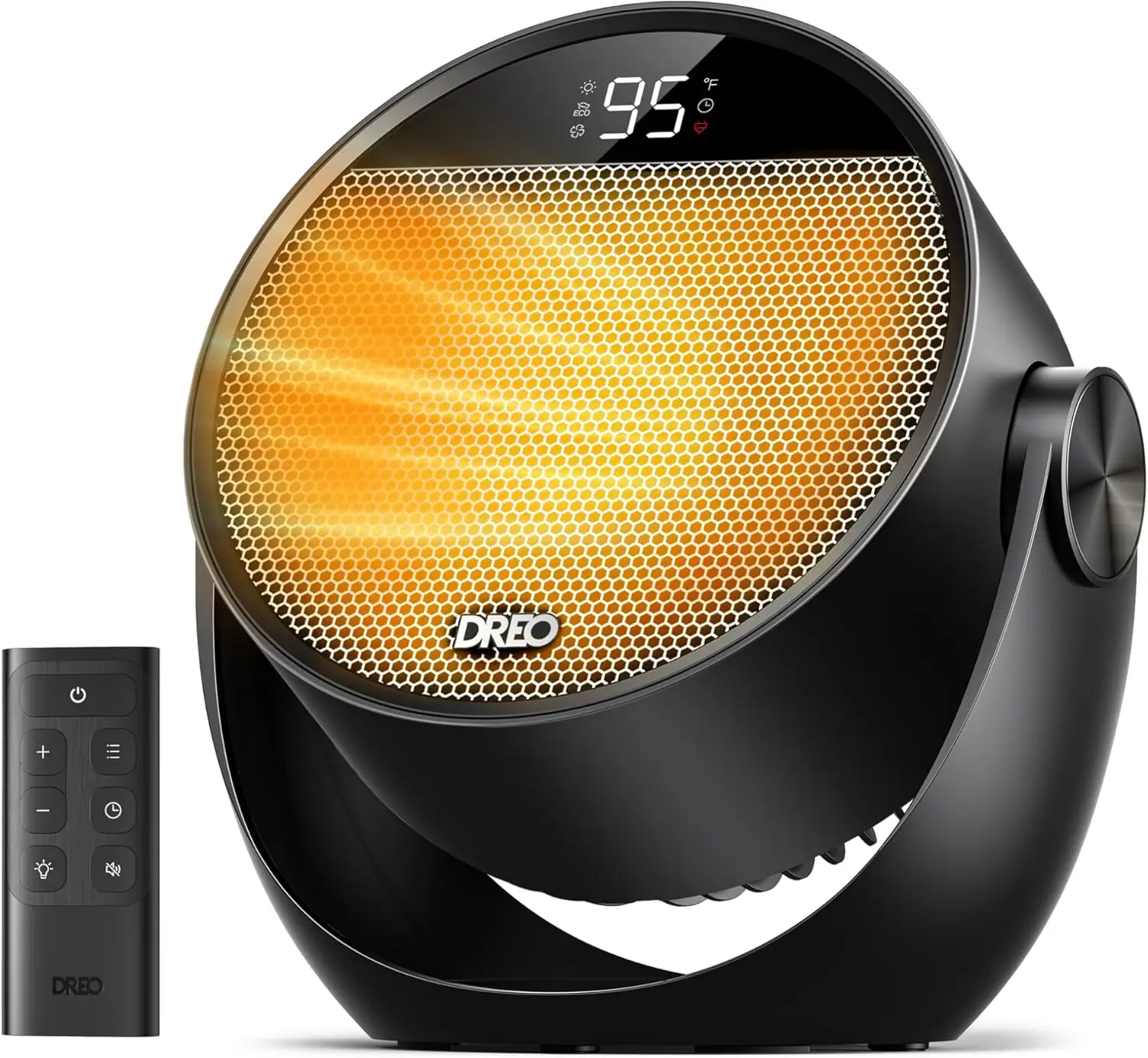 1500W Space Heater, 60° Tilt, 10.5ft/s Fast Heating, 8 Safety Protections, 3 Modes, Remote, Quiet Desk Heater for Indoor Use
1500W Space Heater, 60° Tilt, 10.5ft/s Fast Heating, 8 Safety Protections, 3 Modes, Remote, Quiet Desk Heater for Indoor Use