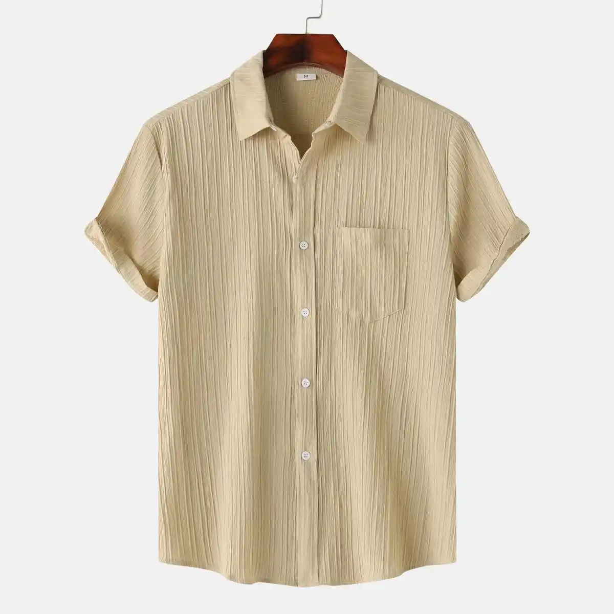 209 Color Lapel ort Sve irt Pure Color Flip Collar Men's Casual Faion Summer Cotton Blend Ice Sensation Thin Model
209 Color Lapel ort Sve irt Pure Color Flip Collar Men's Casual Faion Summer Cotton Blend Ice Sensation Thin Model