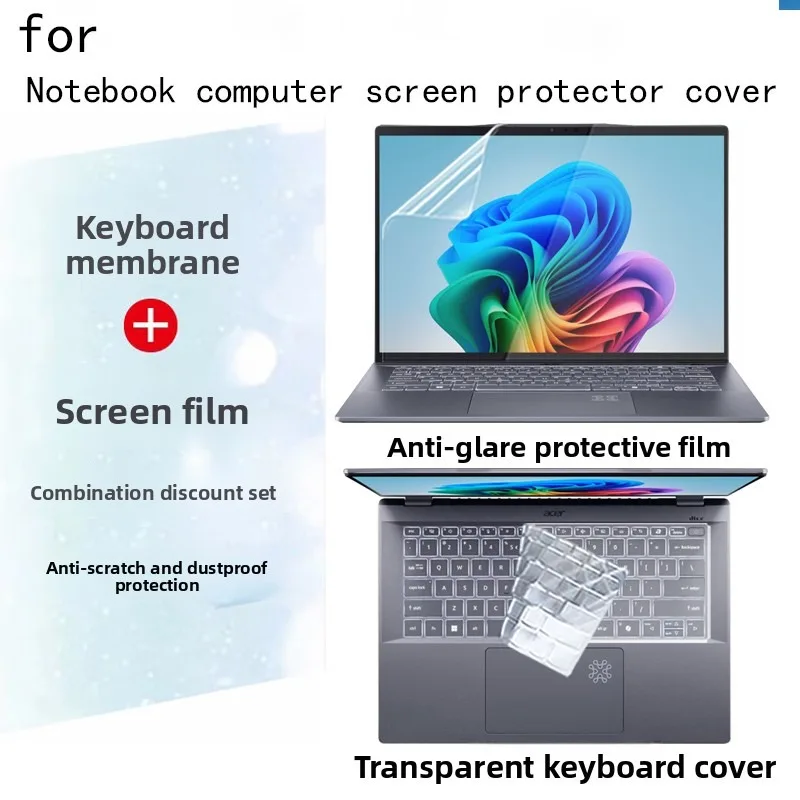 Suitable for Acer Swift 14 AI SF14-11T notebook screen film keyboard cover 14-inch ultra-clear/anti-glare/anti-blue protector
Suitable for Acer Swift 14 AI SF14-11T notebook screen film keyboard cover 14-inch ultra-clear/anti-glare/anti-blue protector