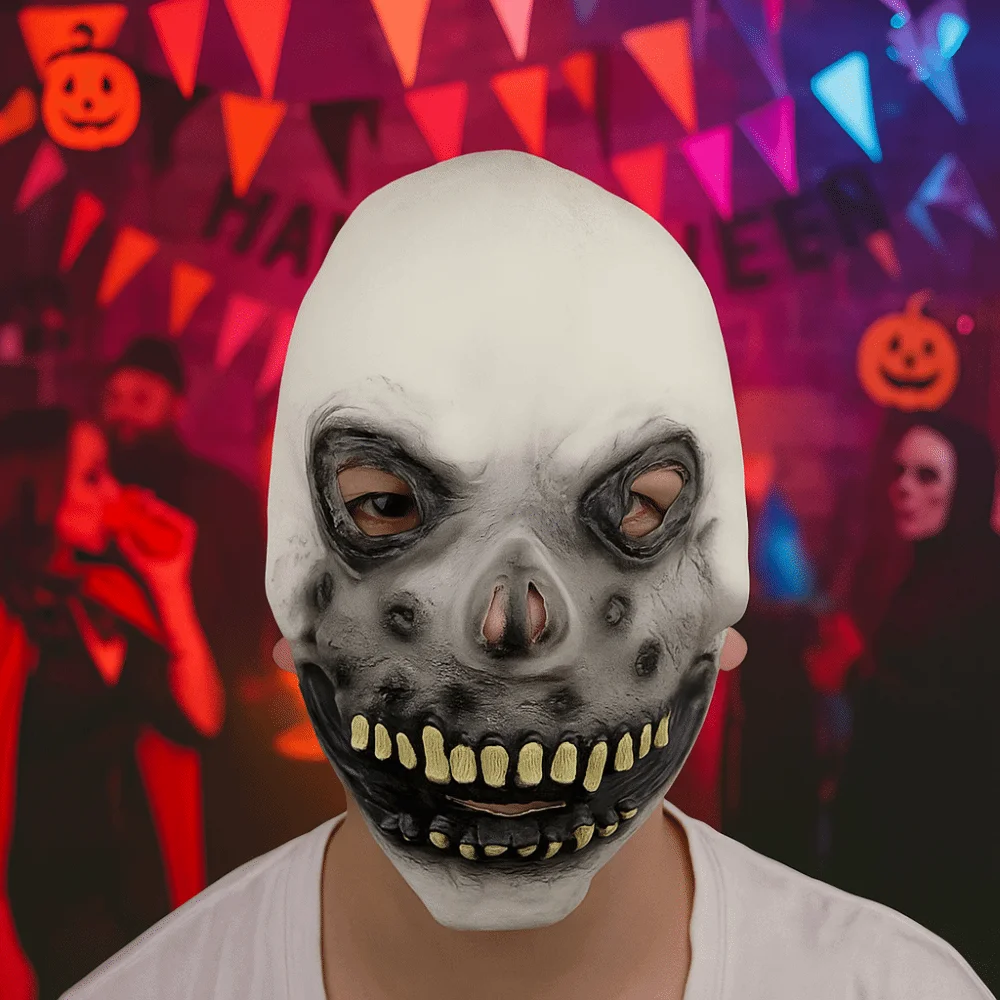 Facepiece Realistic Halloween Skull Mask Latex Creativity Full Face Mask Funny Spooky Terrifying Cosplay Mask Carnival Party
Facepiece Realistic Halloween Skull Mask Latex Creativity Full Face Mask Funny Spooky Terrifying Cosplay Mask Carnival Party
