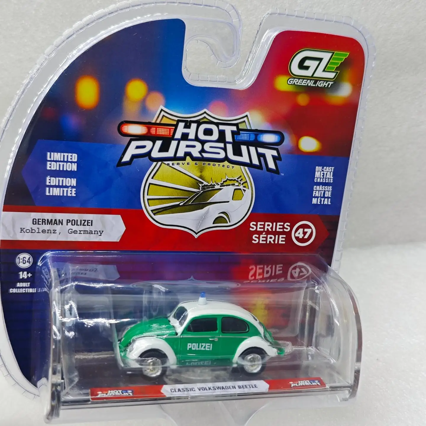 Green Light 1:64 Серия Heat Tracking 47-Classic Volkswagen Beetle-Koblenz German Police Car 43050-A Модель автомобиля из литого под давлением сплава
Green Light 1:64 Серия Heat Tracking 47-Classic Volkswagen Beetle-Koblenz German Police Car 43050-A Модель автомобиля из литого под давлением сплава
