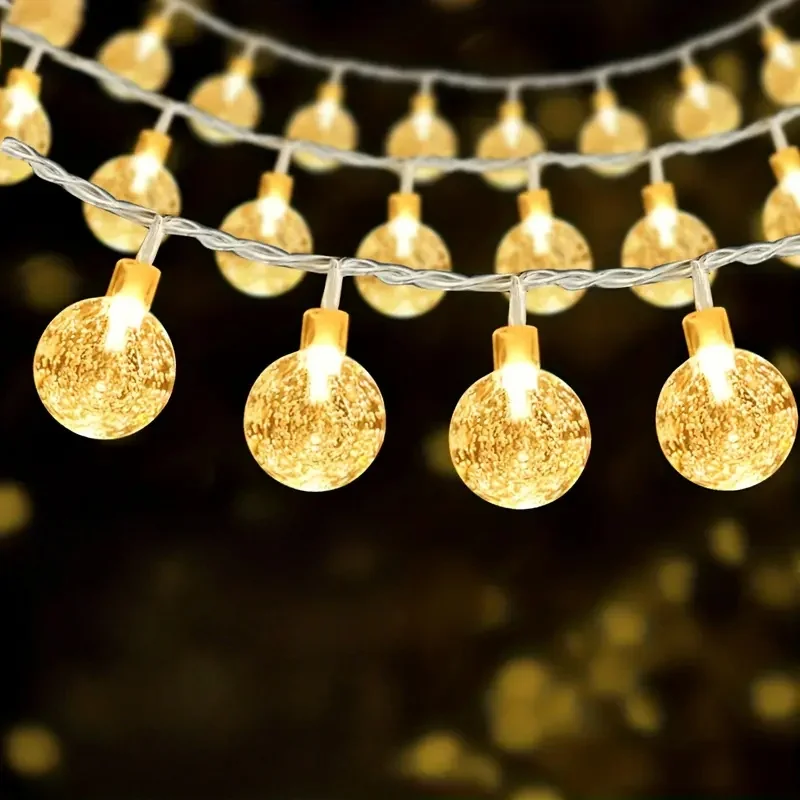 40LED Bubble Ball Outdoor String Lights Battery/USB Powered Suitable for Weddings Parties Christmas Holiday Tent Camp Decor
40LED Bubble Ball Outdoor String Lights Battery/USB Powered Suitable for Weddings Parties Christmas Holiday Tent Camp Decor