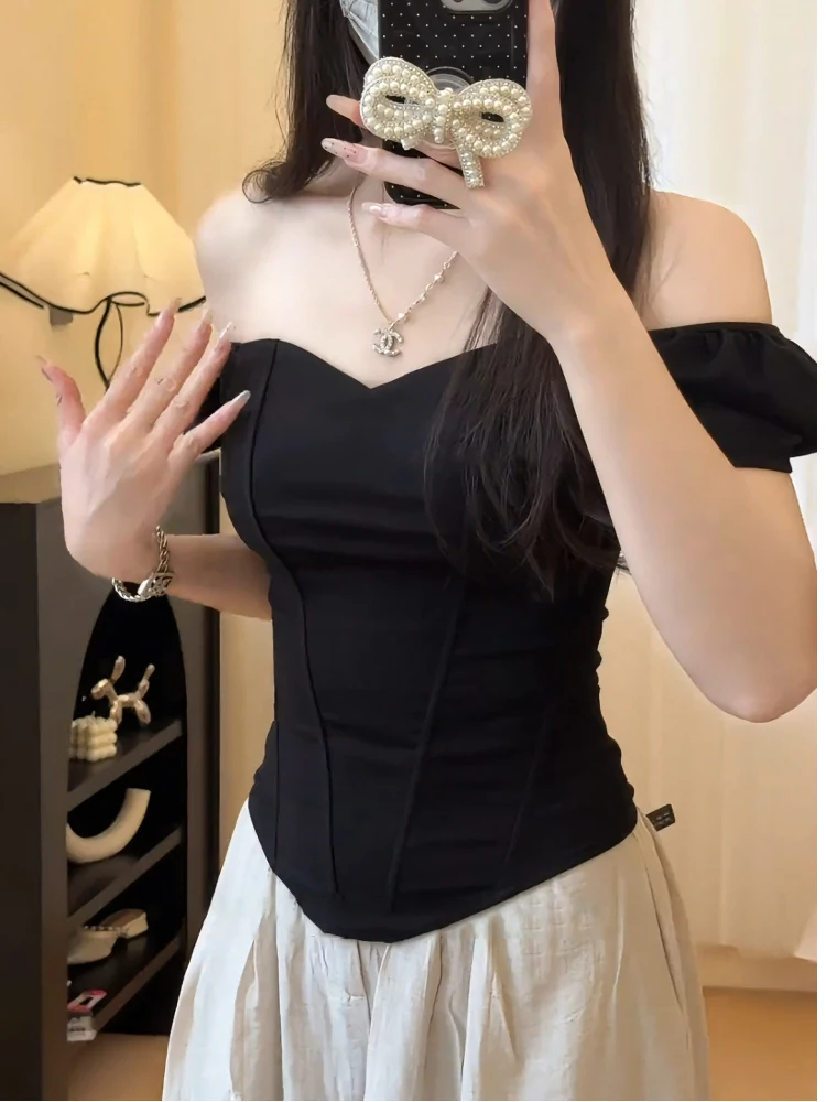 Sexy Spicy Girl Fishbone Tube Top Vest Women Summer Black Elegant Wrap Chest Strapless Short Inner Wear Outerwear Tank Top
Sexy Spicy Girl Fishbone Tube Top Vest Women Summer Black Elegant Wrap Chest Strapless Short Inner Wear Outerwear Tank Top