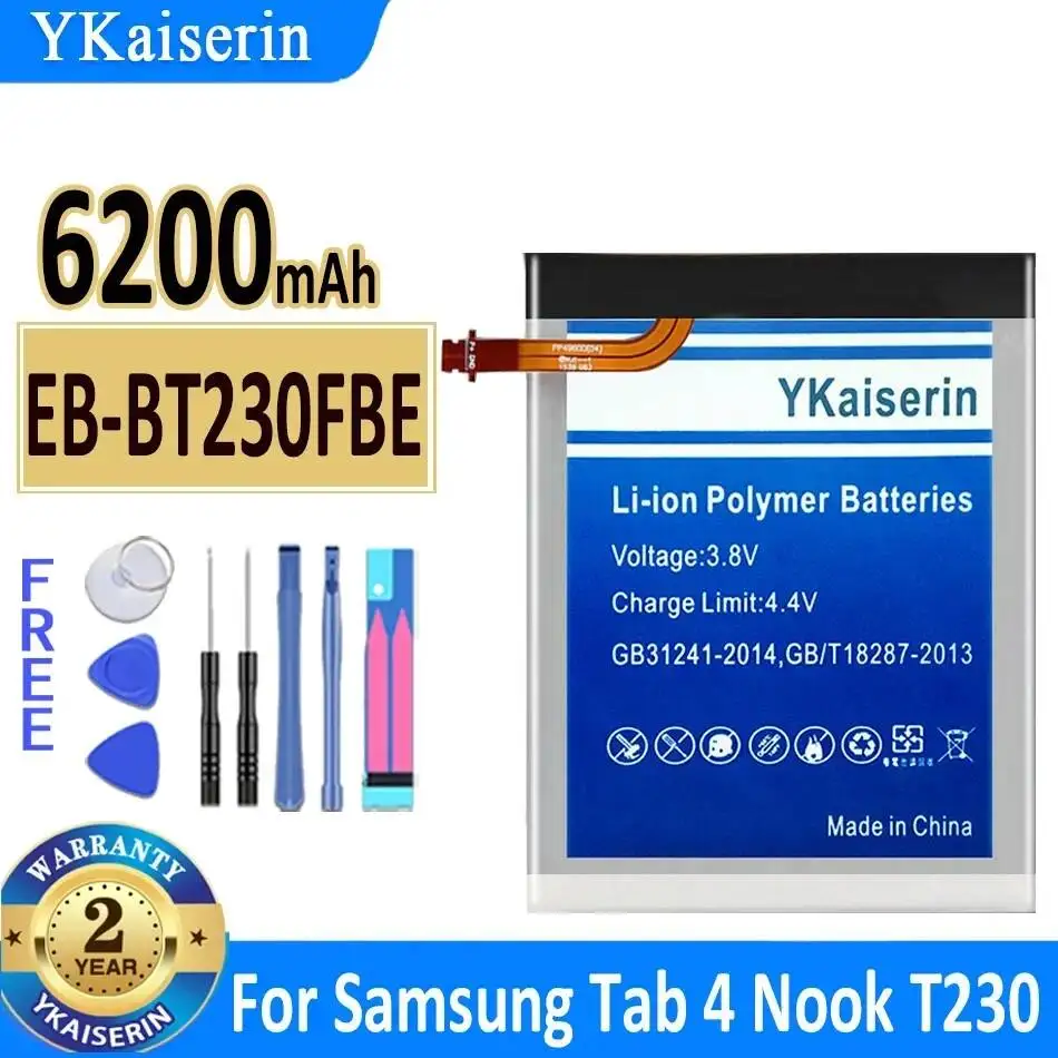 Tablet Battery EB-BT230FBE 6200mAh For Samsung Galaxy Tab 4 Nook T230 T231 T235 SM-T230 SM-T231 SM-T235
Tablet Battery EB-BT230FBE 6200mAh For Samsung Galaxy Tab 4 Nook T230 T231 T235 SM-T230 SM-T231 SM-T235