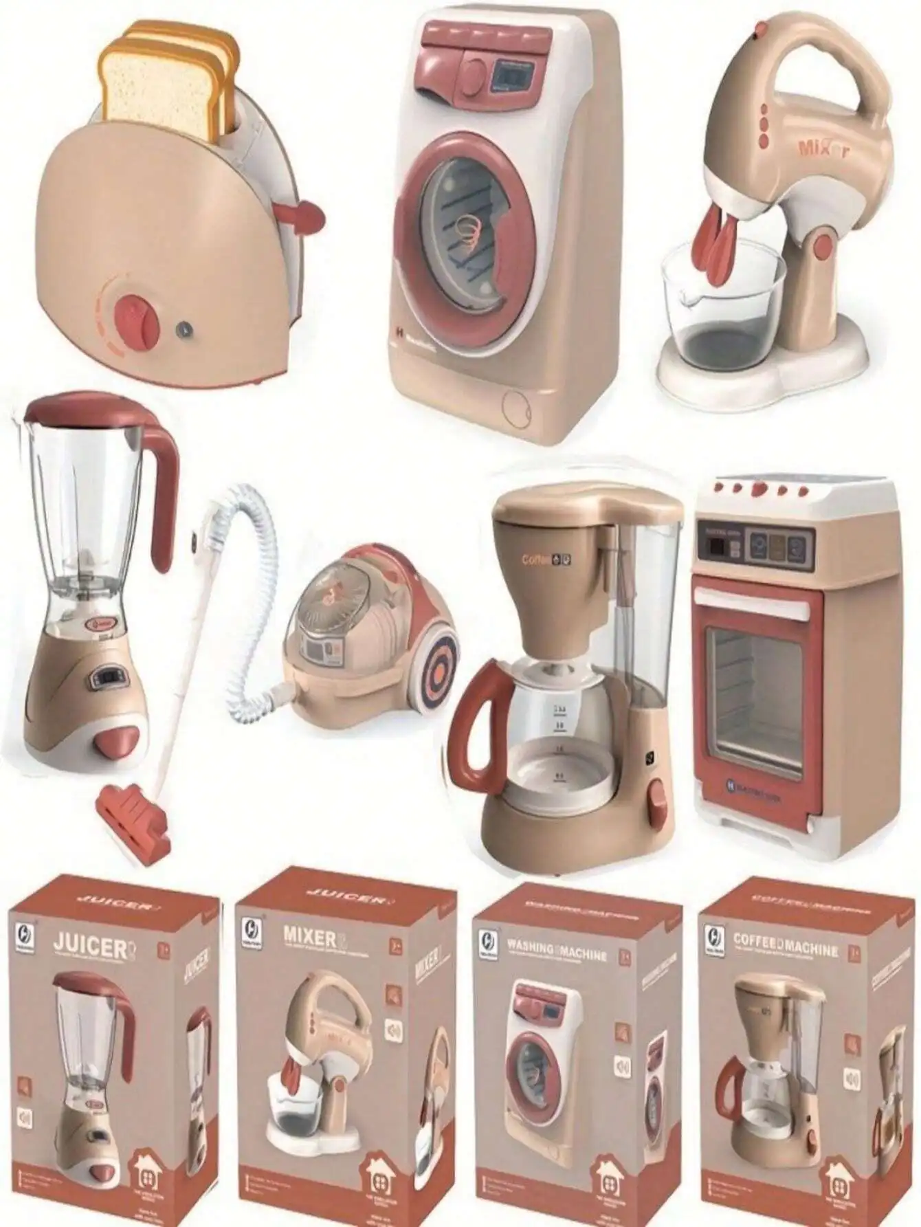 Playhouse Small Appliances Simulation Light Life Small Appliances Juicer Machine Washing Machine Bread Machine Vacuum Cleaner
Playhouse Small Appliances Simulation Light Life Small Appliances Juicer Machine Washing Machine Bread Machine Vacuum Cleaner