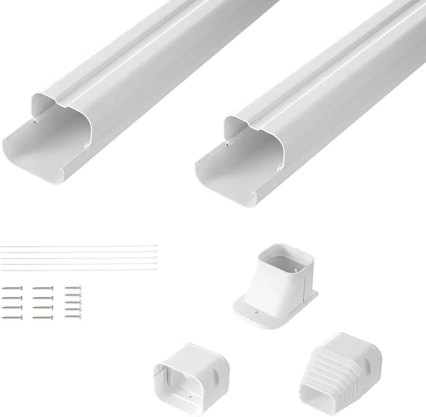 Mini Split Line Set Cover 3-inch W 7.4Ft L, PVC Decorative Pipe Line Cover for Air Conditioner with 2 Straight Ducts
Mini Split Line Set Cover 3-inch W 7.4Ft L, PVC Decorative Pipe Line Cover for Air Conditioner with 2 Straight Ducts