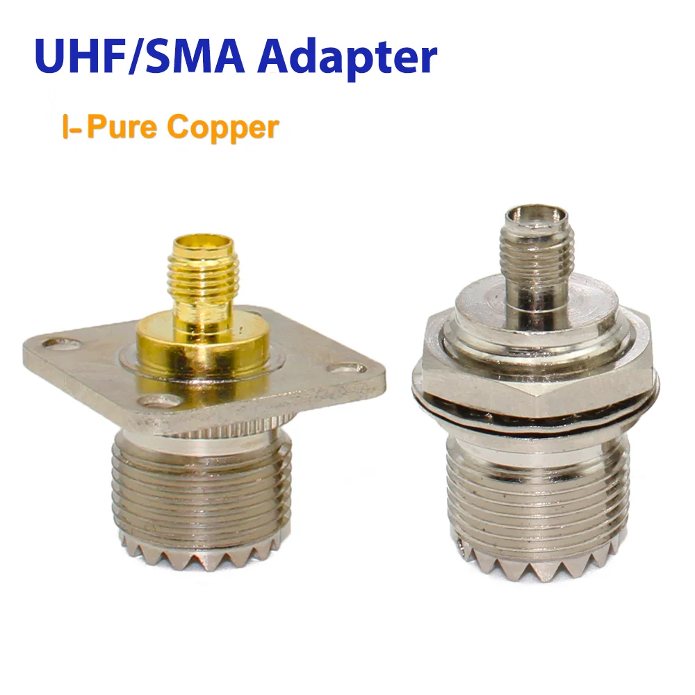 SO239 PL259 UHF to SMA Female to Female Connector Straight Screwed / 4Hole Flange Square RF Adapter
SO239 PL259 UHF to SMA Female to Female Connector Straight Screwed / 4Hole Flange Square RF Adapter
