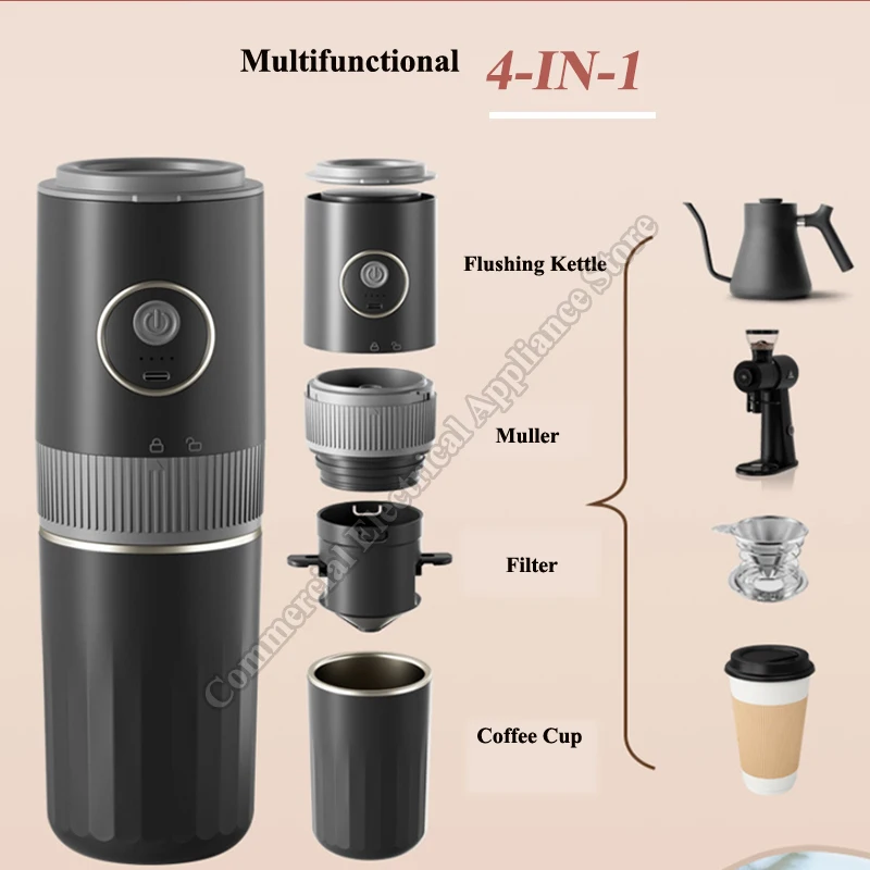 Кофемашина, электрическая кофемолка для мгновенных зерен, капсула, портативная, бесплатная покупка, встроенная кофейная чашка на открытом воздухе
Кофемашина, электрическая кофемолка для мгновенных зерен, капсула, портативная, бесплатная покупка, встроенная кофейная чашка на открытом воздухе